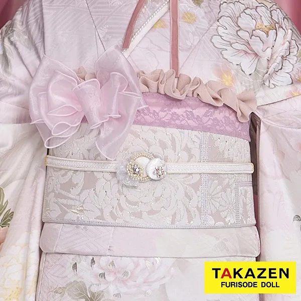 リボンレースしごき 薄ピンク かわいい 髪飾りとしても使える♡｜成人