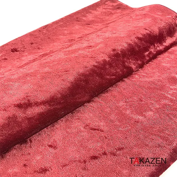 オシャレベロア素材帯揚げネットレンタル　赤/エンジ