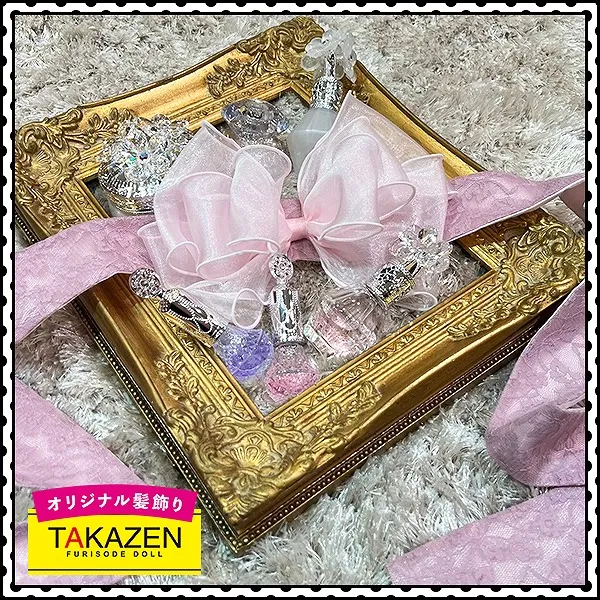 リボンレースしごき　薄ピンク　かわいい　髪飾りとしても使える♡