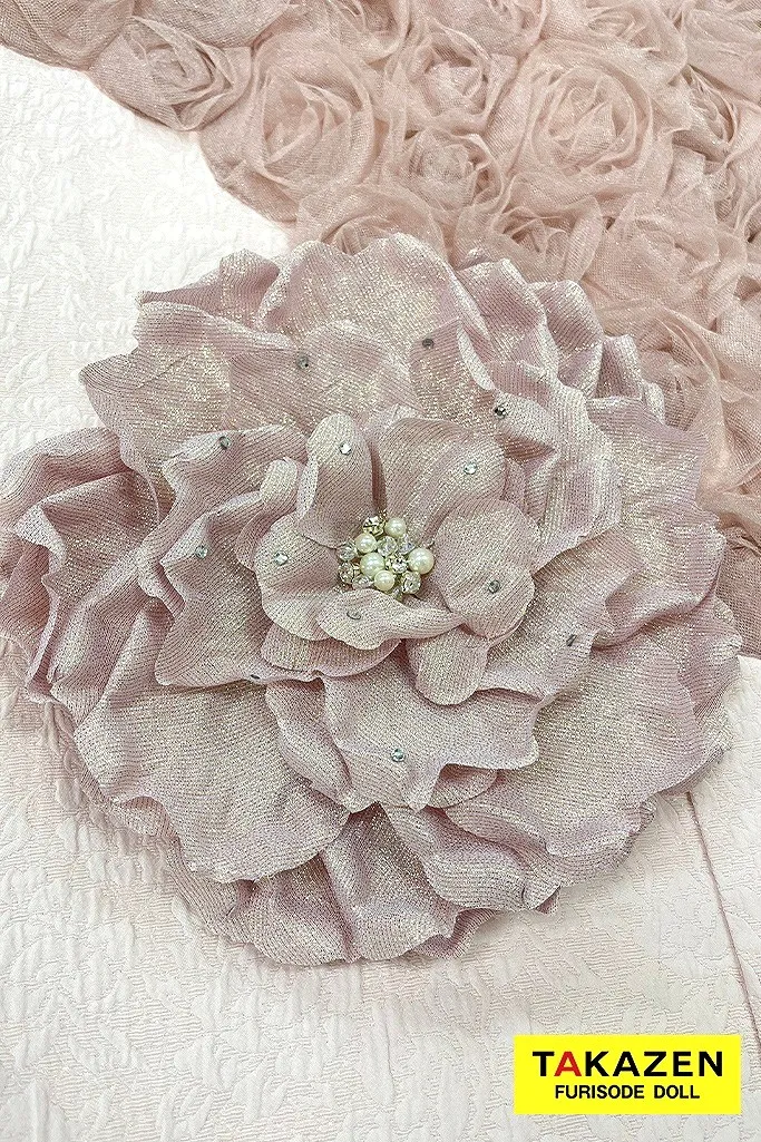 最新作ヘップバーンローズ　ピンク　薔薇付き　立体花　かわいい　エレガント　人とかぶらない　レースインナー/ブーツスタイル　伊藤桃々　ガーリーネットレンタル　　26008