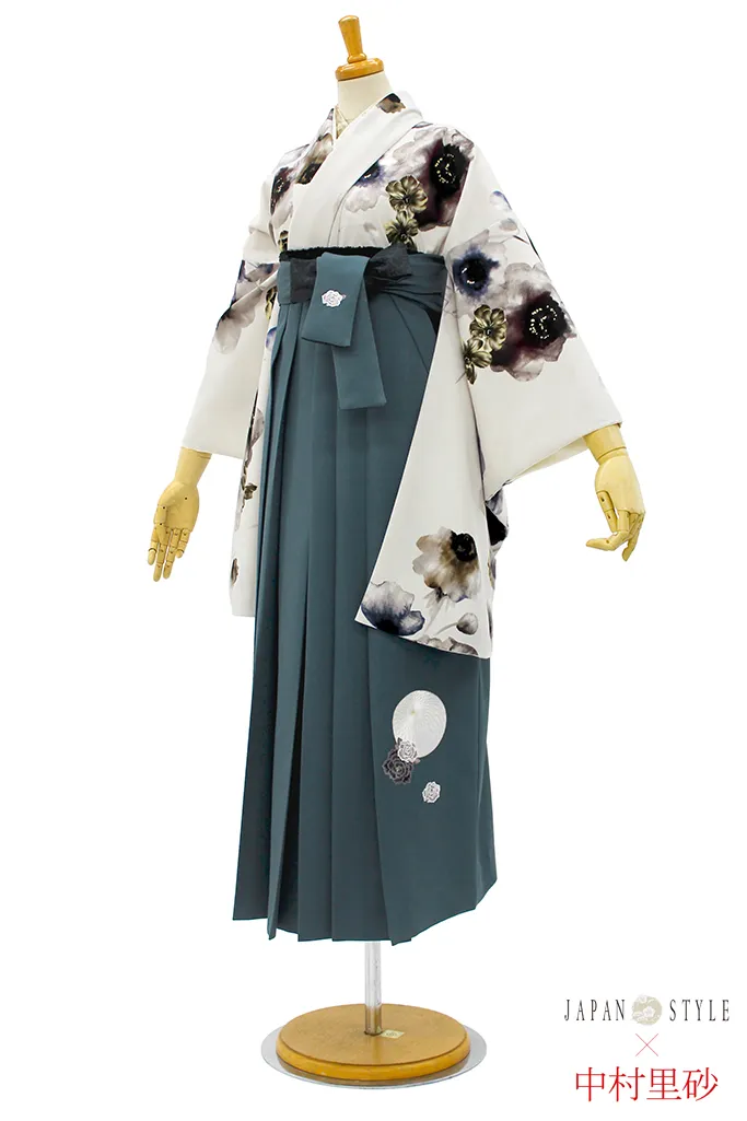 JAPAN STYLE×中村里砂袴通販　白/グレー　大人っぽい　淡色　ヴィンテージスタイル　人気　R23038