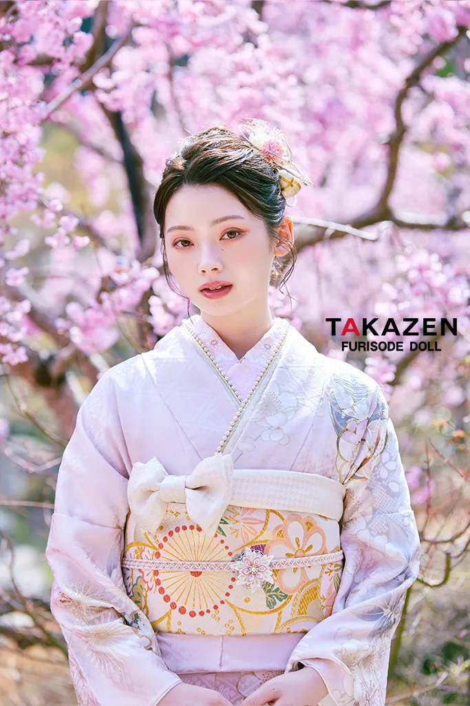 正統派古典　ピンク/淡い色　かわいい振袖　桜柄/打ち出の小槌　はんなり　上品　きれいめ　振袖ネットレンタル　LB47