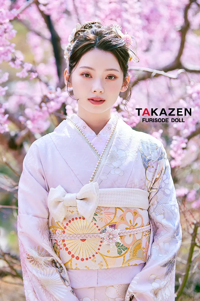 正統派古典　ピンク/淡い色　かわいい振袖　桜柄/打ち出の小槌　はんなり　上品　きれいめ　振袖ネットレンタル　LB47