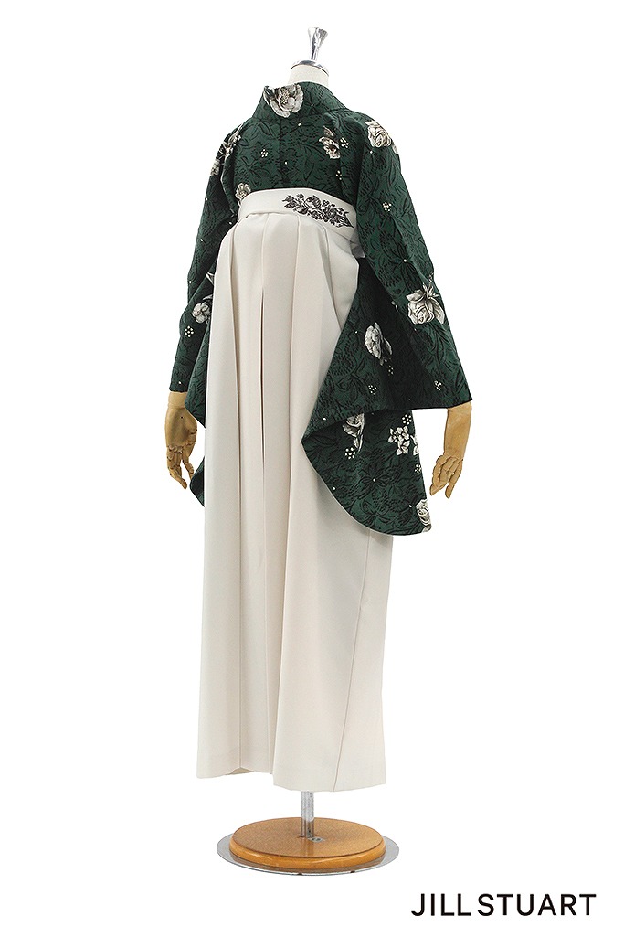 JILL STUARTブランド袴　グリーン　フルール　大人っぽい　上品　ブーツスタイル　洋風　きれいめ　R26051