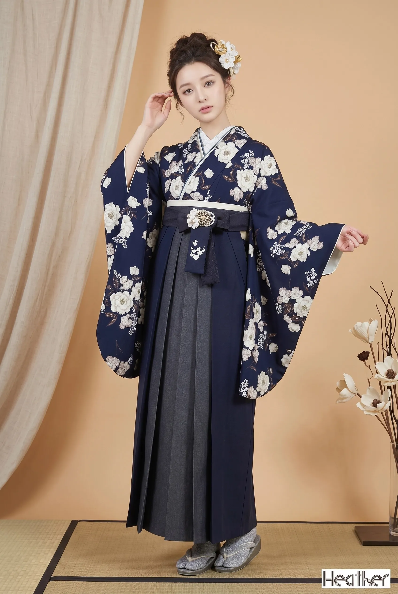 紺色の卒業式袴ネットレンタル｜FURISODE DOLL（フリソデドール