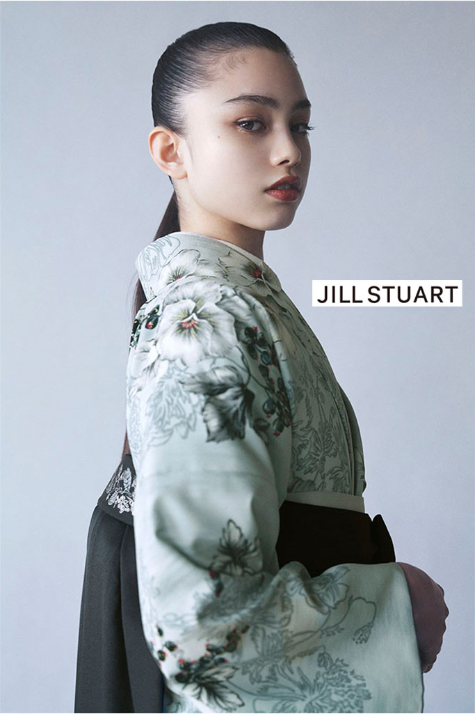 JILL STUARTブランド袴　ライトブルー　パンジー　お洒落　垢抜け　ヴィンテージスタイル　ブーツコーデ　洋風【通販可】R26046