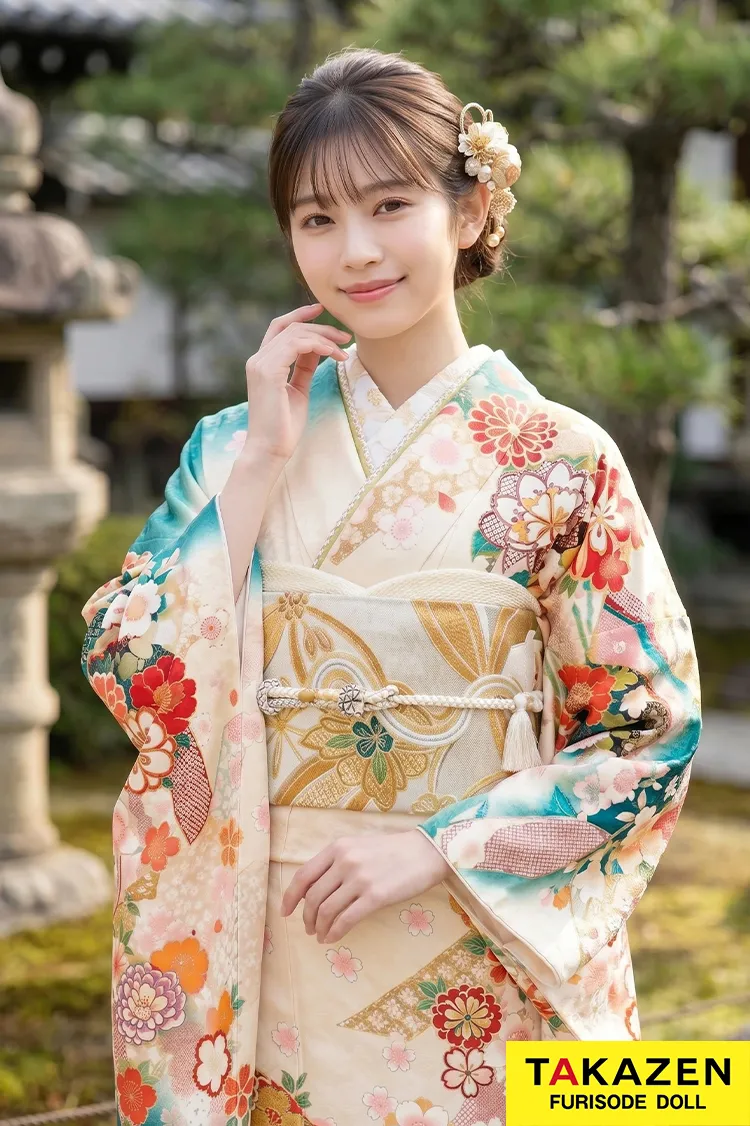 安い！正統派古典 白/グリーン(緑色) ボタン柄 綺麗 グラデージョン