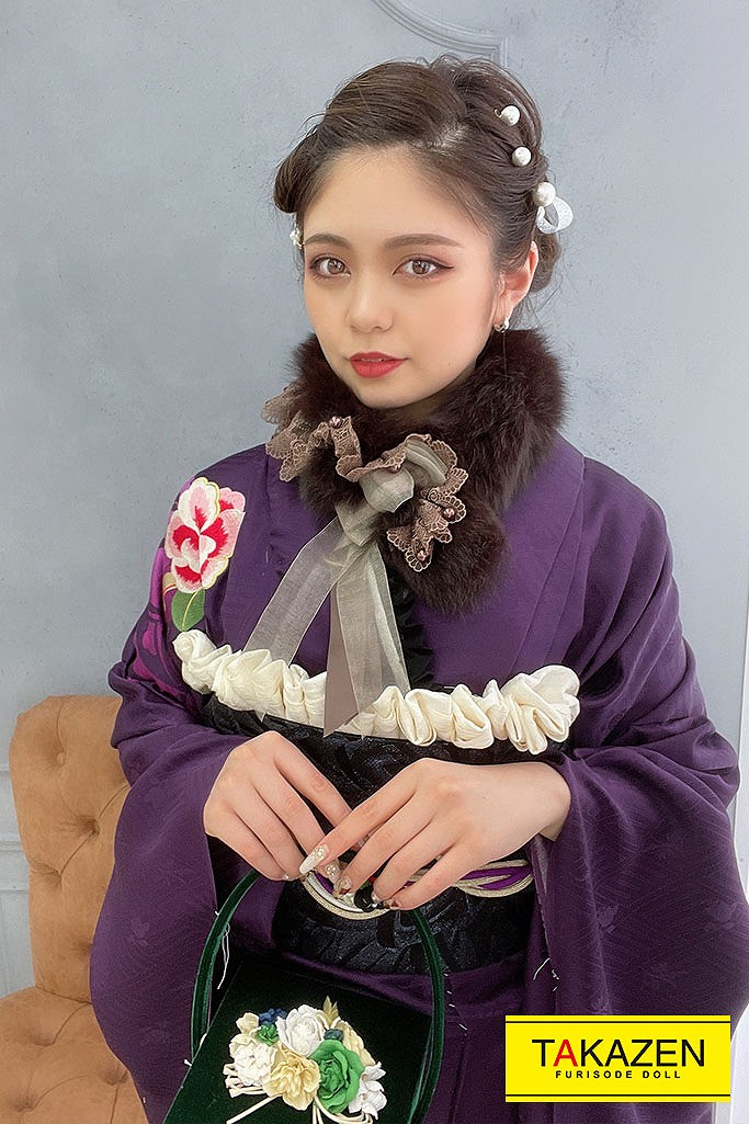 個性的かっこいいアンティークレトロ(大人っぽい)　パープル(紫)　YK199