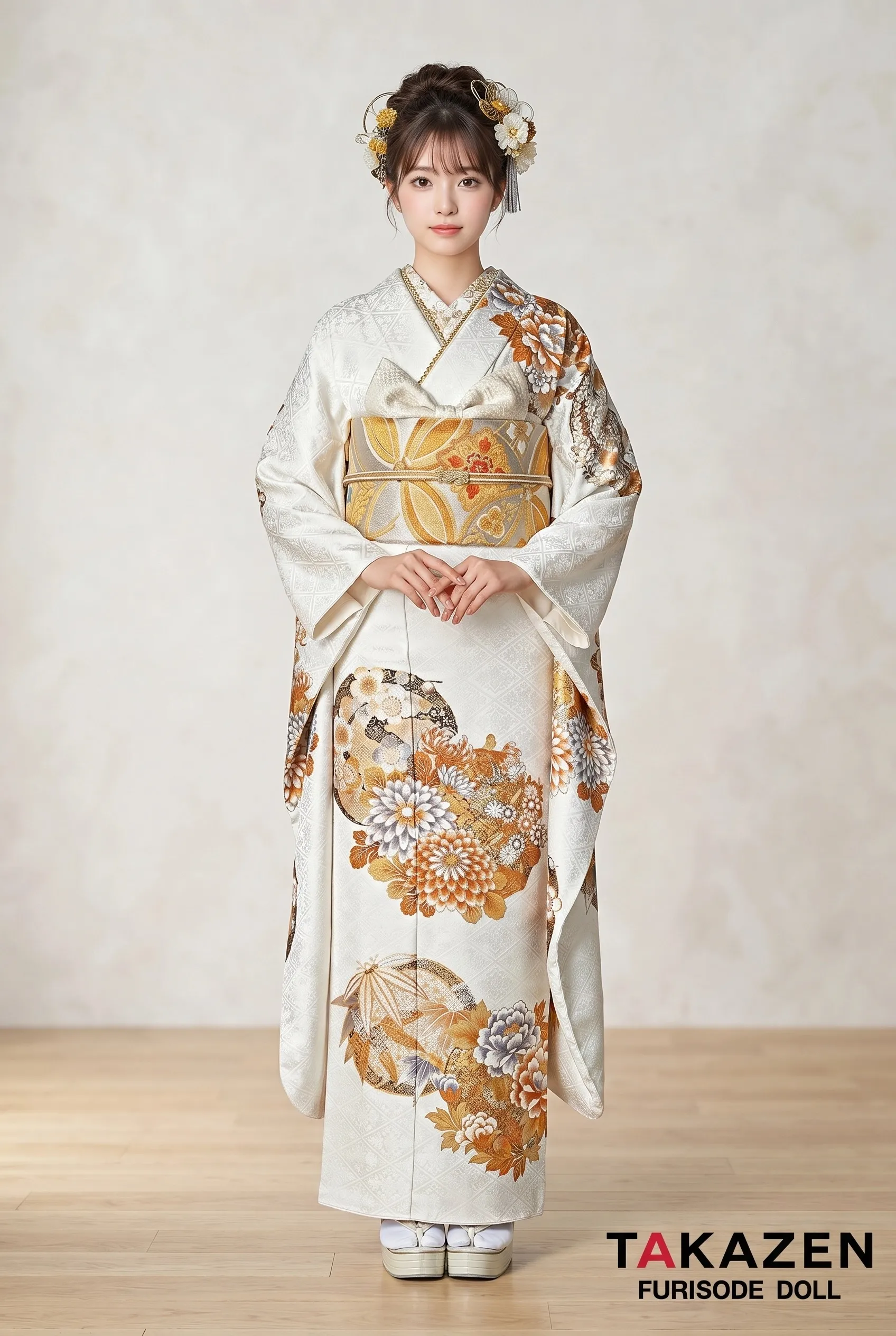 金色の成人式の振袖ネットレンタル｜FURISODE DOLL（フリソデドール