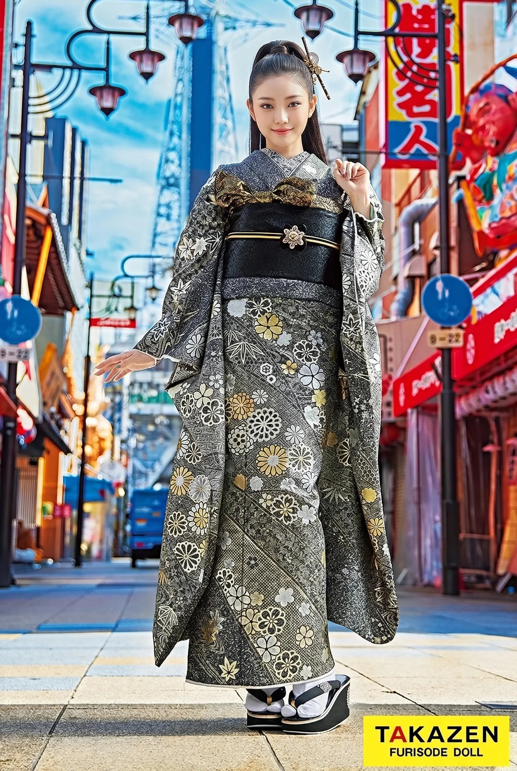 ヴィンテージスタイル　グレー　印伝　大人っぽい　かっこいい　シック　ノスタルジック　新野尾七奈　25027