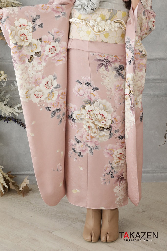 大人気 くすみカラーガーリー振袖ネットレンタル 淡色おしゃれ くすみピンク G42 全国対応 振袖 袴通販レンタルならfurisode Doll フリソデドール By Takazen 成人式振袖 卒業式袴ecレンタルno 1