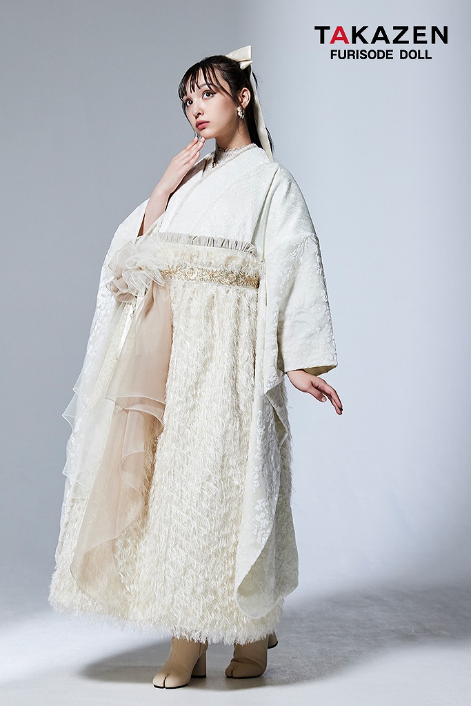 ヴィンテージスタイル オフホワイト ジャガード生地 ベルベット  