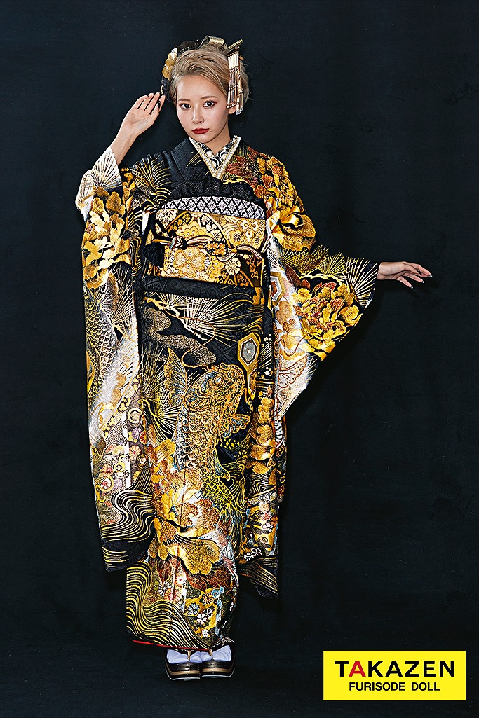 I606厳選西陣　つづれ織　振袖可　天井花鳥文　六通正絹純金糸高級美術袋帯 I606厳選西陣 つづれ織 振袖可 天井花鳥文 六通正絹純金糸高級