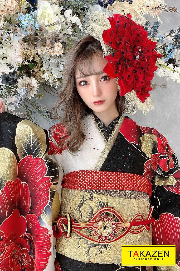 派手かっこいい大柄モード振袖ネットレンタル スワロフスキー付き 黒 赤 G28 全国対応 振袖 袴通販レンタルならfurisode Doll フリソデドール By Takazen 成人式振袖 卒業式袴ecレンタルno 1