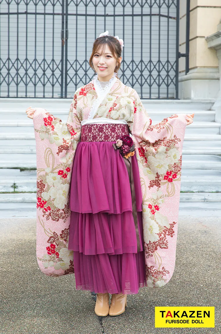 ☆sale☆粋な＊紫の竹のレトロコーデ ヴィンテージスタイル 黒 無地/薔薇モチーフ付き 個性的