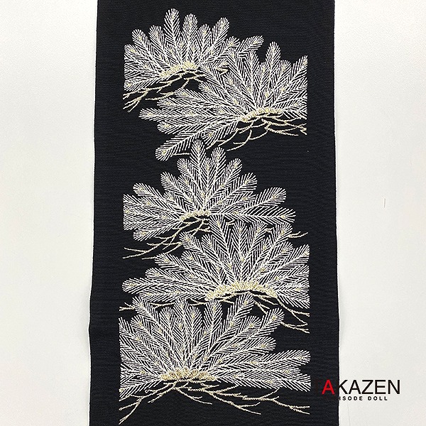 大人派手系刺繍衿通販　豪華松刺繍　　黒/白/ゴールド/シルバー
