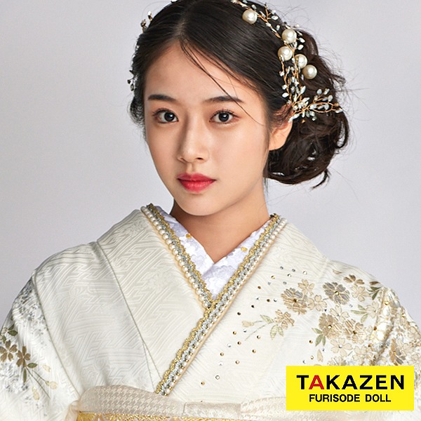 【成人式振袖/卒業式袴/通販レンタル重ね衿】派手可愛いパール　ゴールド(金色)/赤/黒/紫/ブルー/ピンク/シルバー(11種類)