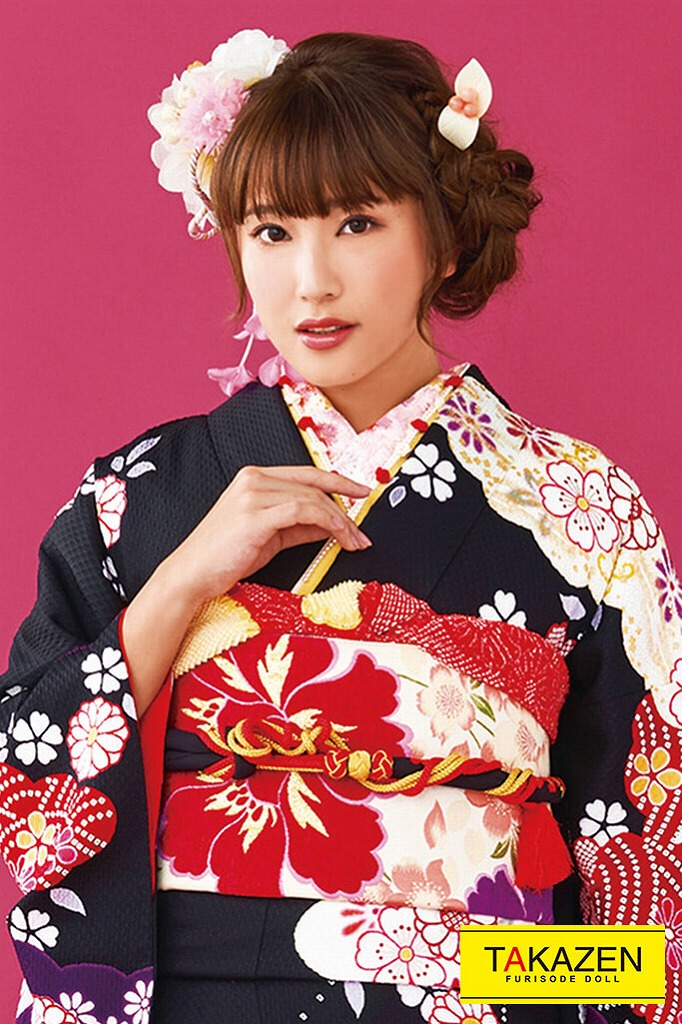 激安正統派古典　黒/赤　絞り風　大人っぽい　上品　古典振袖ネットレンタル　お得　安い　32178