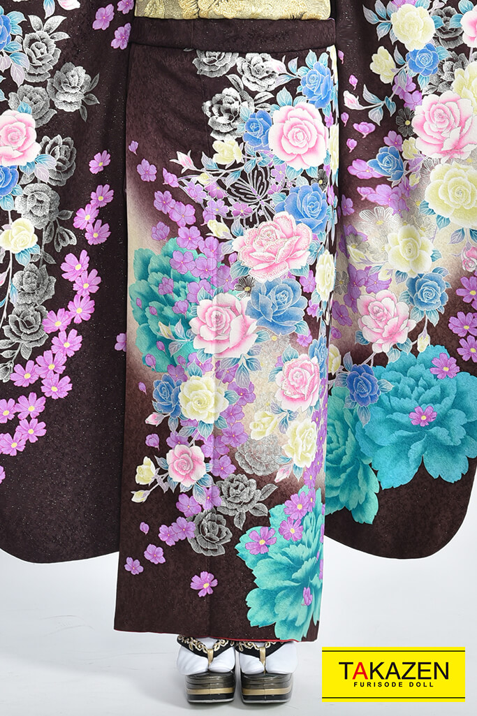 成人式振袖 着物 通販レンタル 格安人気花柄モード 安くてお得 茶 ブルー 水色 Y7032 全国対応 振袖レンタルならフリソデドール 成人式振り袖 卒業式袴レンタルno 1