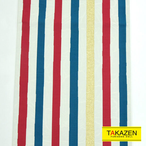 大人気ストライプ柄袋帯ネットレンタル　黒/シルバー(銀色)/赤/ブルー(水色)/白(3種類)