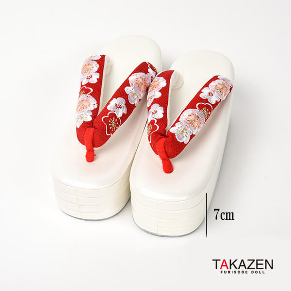 古典/綺麗厚底草履通販　白