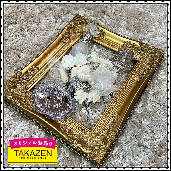 組み合わせ自由　バラ髪飾り　かわいいヘアアクセサリーセット通販　白/ホワイト