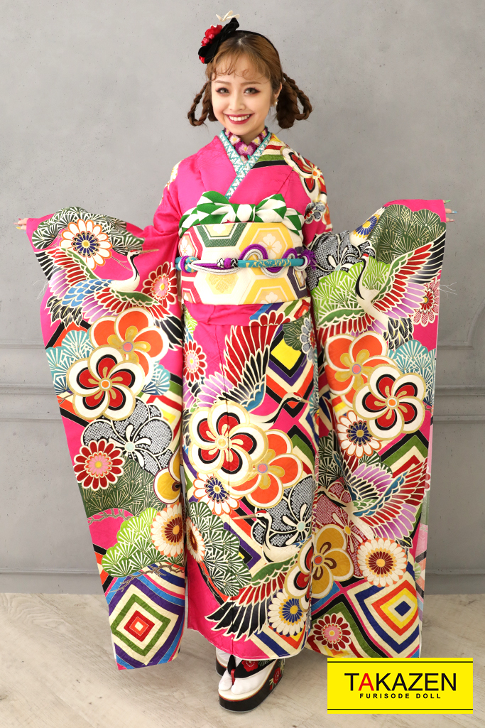 成人式人気振袖 着物 通販レンタル ショッキングピンクレトロ古典 派手目立つ ピンク Yk151 全国対応 振袖レンタルならフリソデドール 成人式振り袖 卒業式袴レンタルno 1