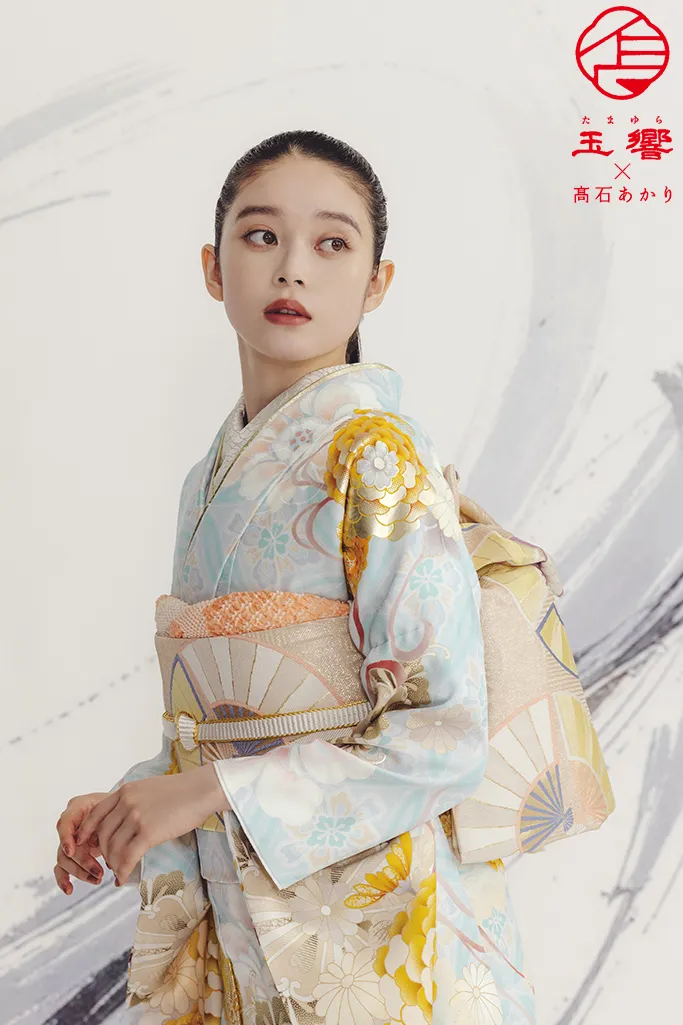 玉響×髙石あかりブランド振袖ネットレンタル　正統派古典　水色/淡い色　菊柄　きれいめ　儚げ　上品　はんなり　清楚　K1273