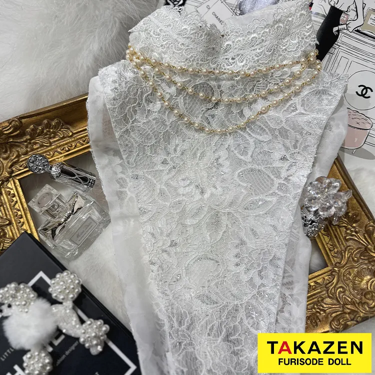 レースインナーネットレンタル(レース素材つけ襟単品レンタル)　白/ホワイト　おしゃれ　R8