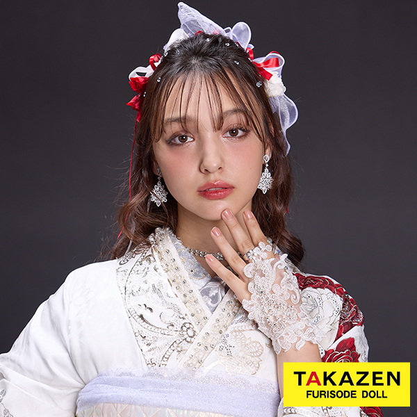 パール付き重ね衿ネットレンタル　白　キラキラ　可愛い　目立つ　オシャレ小物　重ね衿47