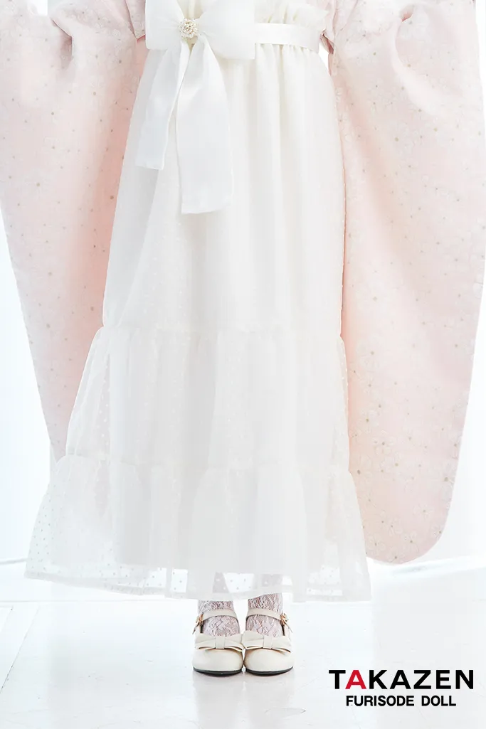 キュート＆ガーリー袴　ピンク　リボン付き　一番かわいい　ラブリー　レースインナーコーデ　白宮みずほ　リボン付きドレス袴ネットレンタル　LH8