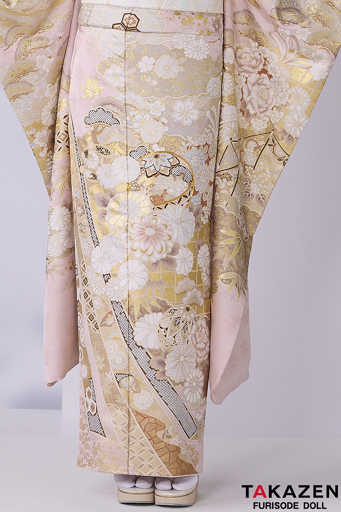 高級古典　関芳/最高級金彩刺繍友禅　ピンク　レース　綺麗　桂由美振袖　天翔天音　26034