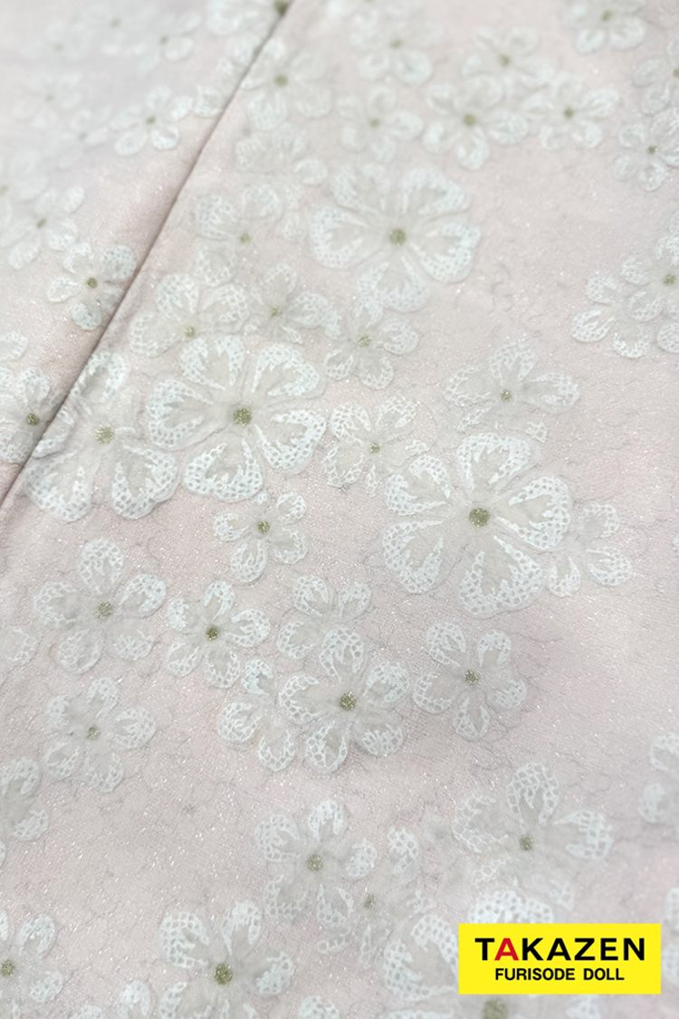 最新作ヘップバーンキュート　ピンク　リボン付き　オーガンジー/レース　一番かわいい　ガーリー　レースインナー　洋風　姫系振袖ネットレンタル　周防ジゼル　27013