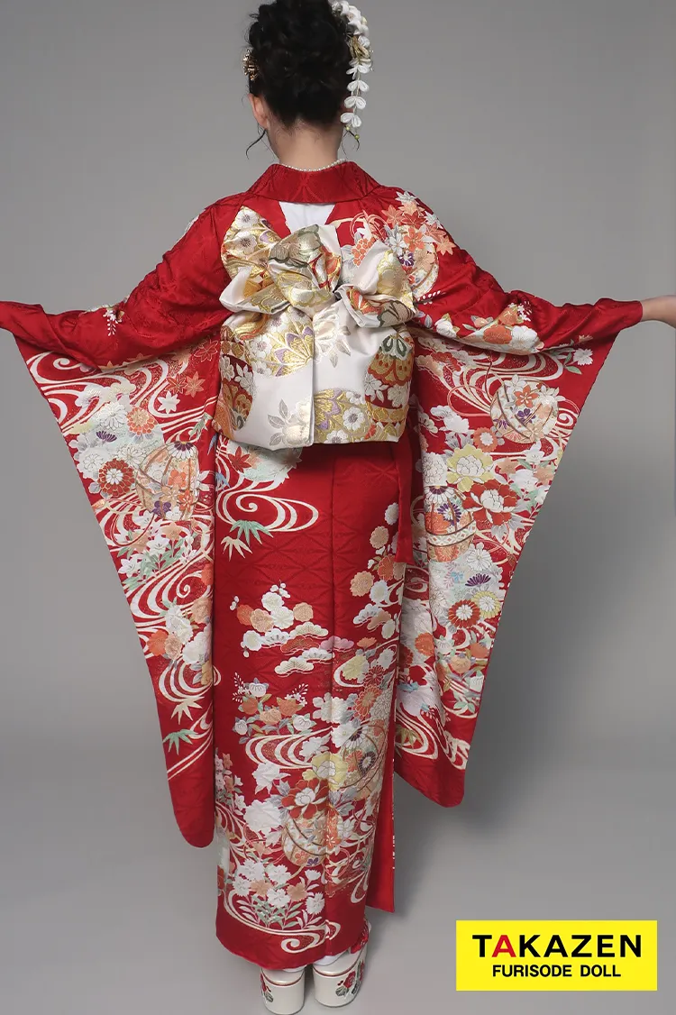 最新作正統派古典　ピンク　鞠柄/流水模様　王道　かわいい　はんなり　上品　きれいめ　清楚　FURISODE DOLLオリジナルカラー振袖ネットレンタル　佐藤不二子　27021