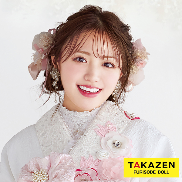 フリルパール付き重ね衿ネットレンタル　ピンク/白/黒(3種類)