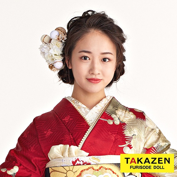 おしゃれ重ね衿通販　ピンク/白/黒　花パーツ付　キラキラ　かわいい　重ね衿46