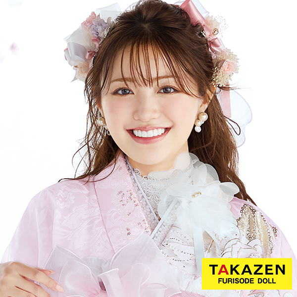 おしゃれ重ね衿通販　ピンク/白/黒　花パーツ付　キラキラ　かわいい　重ね衿46