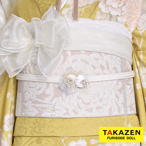 スワロフスキー付きくすみピンク帯　おしゃれ　かわいい　くすみカラー小物