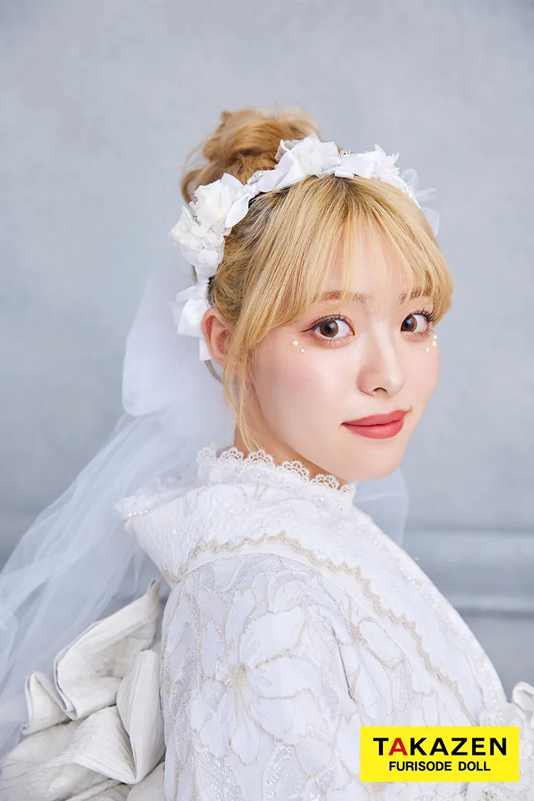 激安！くすみカラーガーリー　白 　総レース振袖ネットレンタル　かわいい　ホワイトコーデ　量産型　おしゃれ　23015