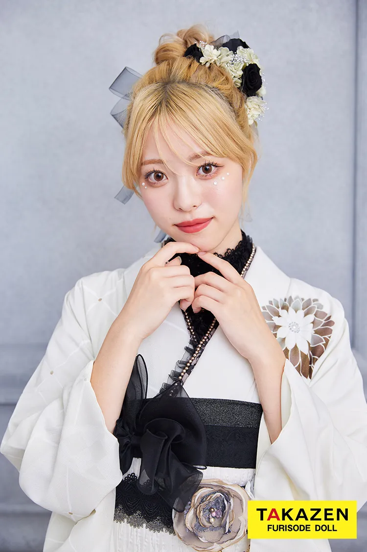 安い！玉城ティナ×紅一点ブランド振袖ネットレンタル　白/ホワイト　すっきり柄/ワンポイント柄　シンプル　大人っぽい　23018