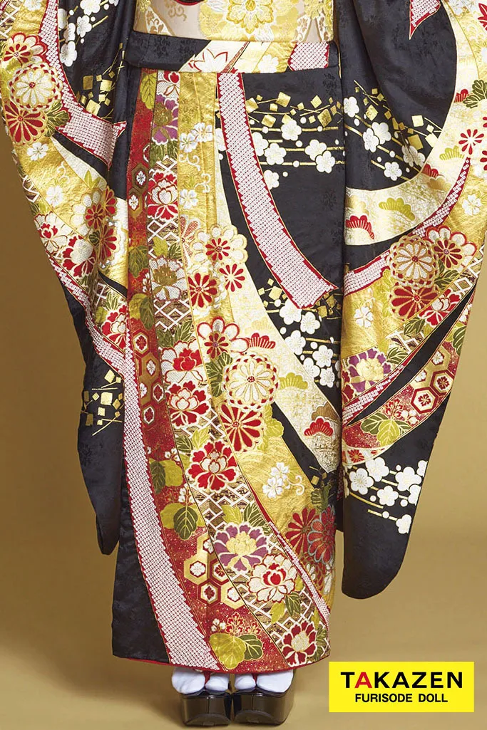 プレミアム古典 滝泰/最高級金彩刺繡絞り友禅 黒 熨斗柄 十日町市長賞