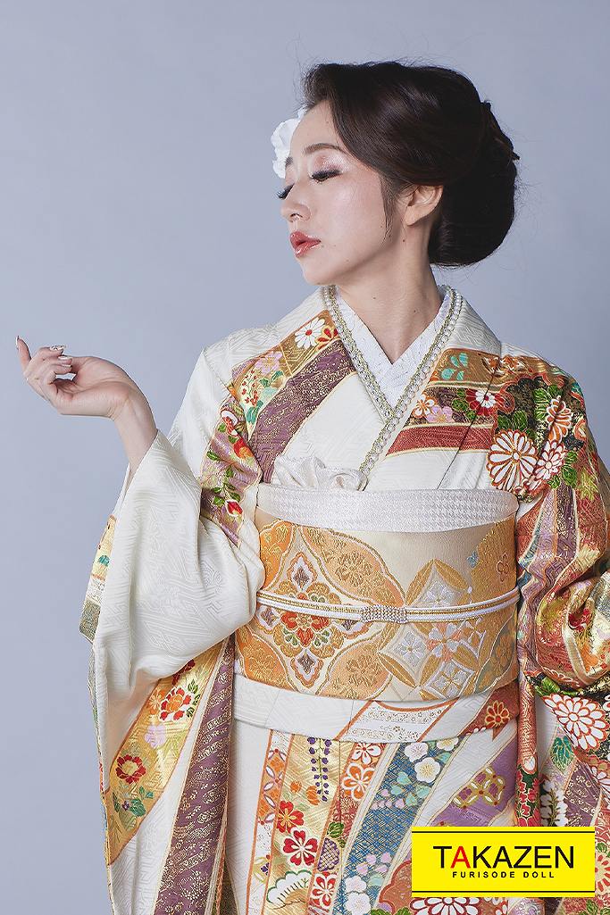 プレミアム古典　白/ゴールド(金色)　熨斗柄　高級古典　最高級　金駒繍　金彩友禅　受賞柄　　32085