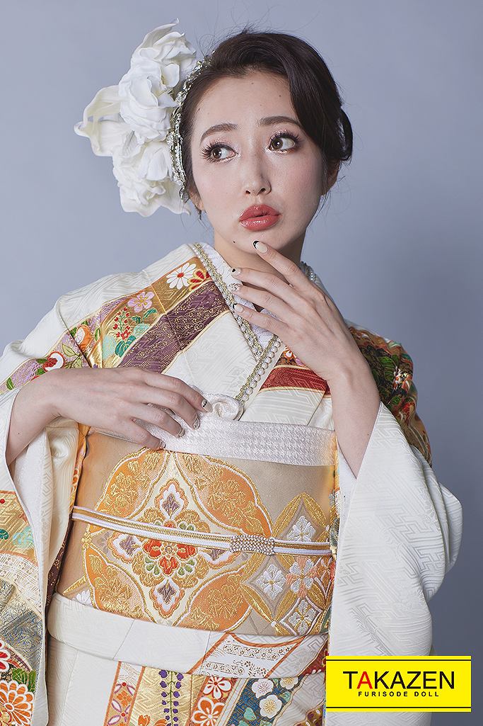 プレミアム古典　白/ゴールド(金色)　熨斗柄　高級古典　最高級　金駒繍　金彩友禅　受賞柄　　32085