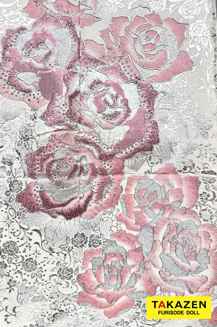 最新作モード 白ピンク バラ柄 一番目立つ 派手かわいい 姫ギャル