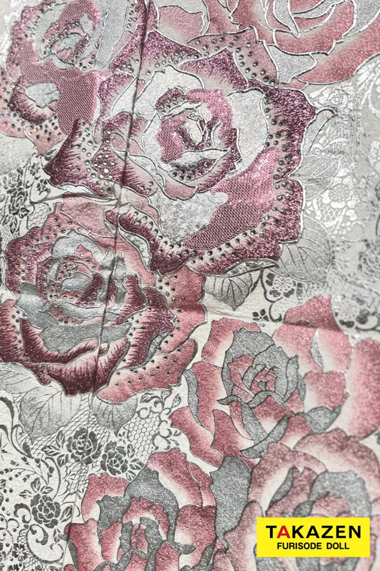 最新作モード 白ピンク バラ柄 一番目立つ 派手かわいい 姫ギャル