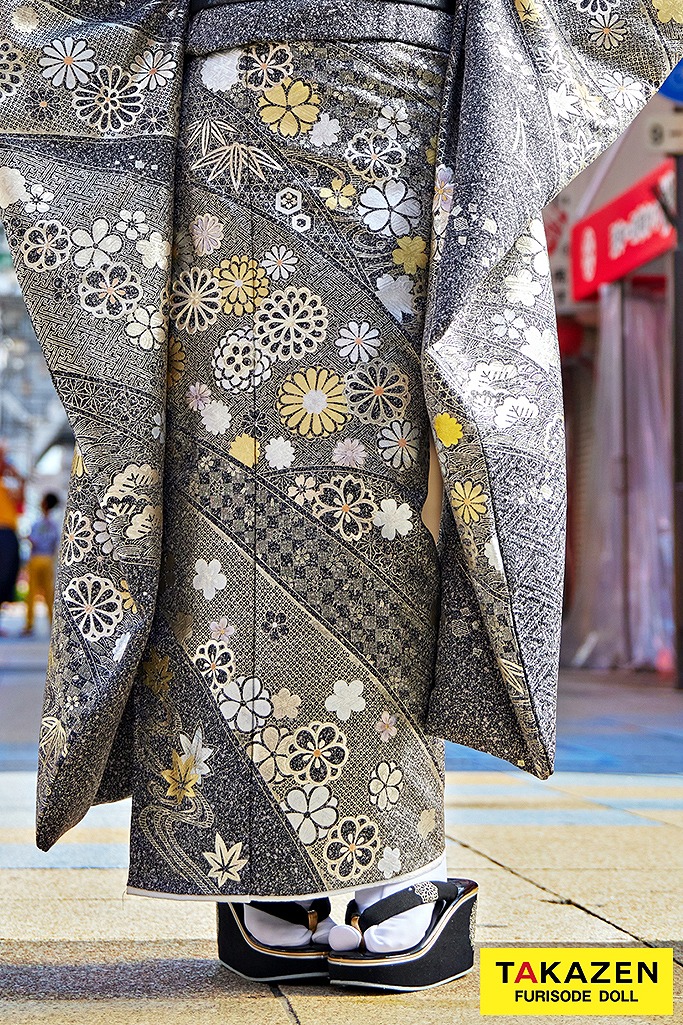 ヴィンテージスタイル　グレー　印伝　大人っぽい　かっこいい　シック　ノスタルジック　新野尾七奈　25027