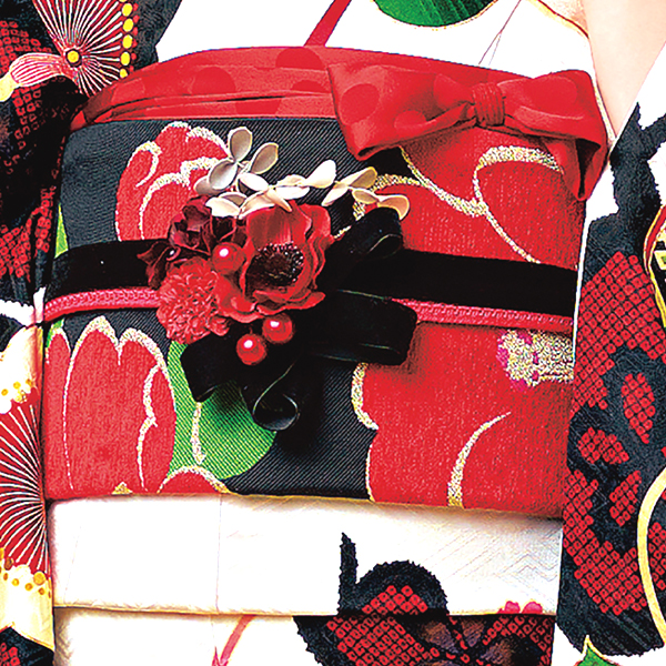 古典系今どきベロアリボン髪飾り通販(レトロモダン)　可愛い珍しい　黒/白(クリーム)/赤