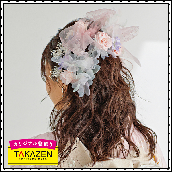 組み合わせ自由 バラ髪飾り ヘアアクセサリーセット通販 ピンク
