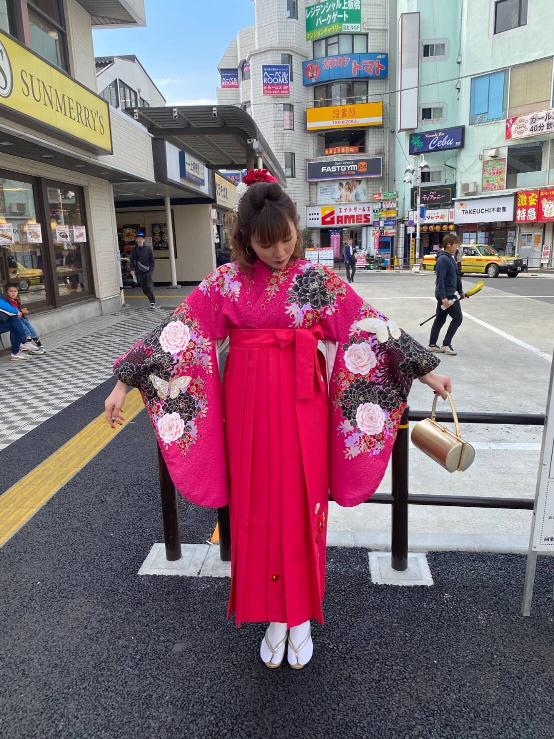 自分の着たい袴で写真が撮れて幸せでした。