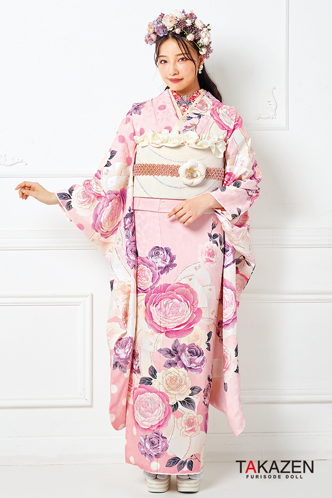 成人式人気振袖 かわいい着物 通販レンタル ゆるふわヘップバーン 洋風おしゃれ 紫 ピンク 22年度新作 239 全国対応 振袖 レンタルならフリソデドール 成人式振り袖 卒業式袴レンタルno 1